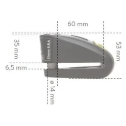 Blokada na tarczę hamulcową AUVRAY B-LOCK 14 BLACK/YELLOW czarny żółty