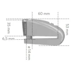 Blokada na tarczę hamulcową AUVRAY B-LOCK 14 INOX STEEL srebrny