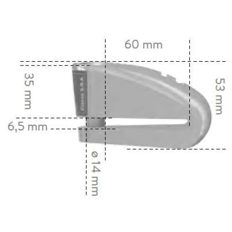 Blokada na tarczę hamulcową AUVRAY B-LOCK 14 INOX STEEL srebrny