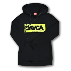Bluza damska DAVCA LOGO FLUO czarny żółty fluo