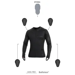 Bluza motocyklowa PANDO MOTO MOTO ARMORED SHELL UH 03 BLACK czarny