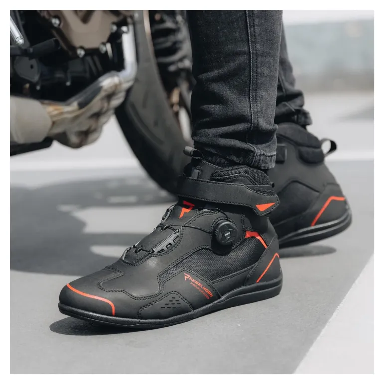 Buty motocyklowe Rebelhorn Spark II czarny-czerwony
