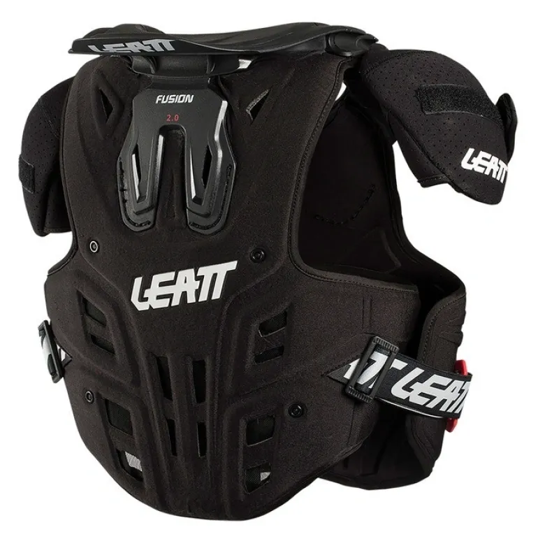 Buzer dziecięcy LEATT FUSION VEST 2.0 JUNIOR z osłoną szyi BLACK czarny