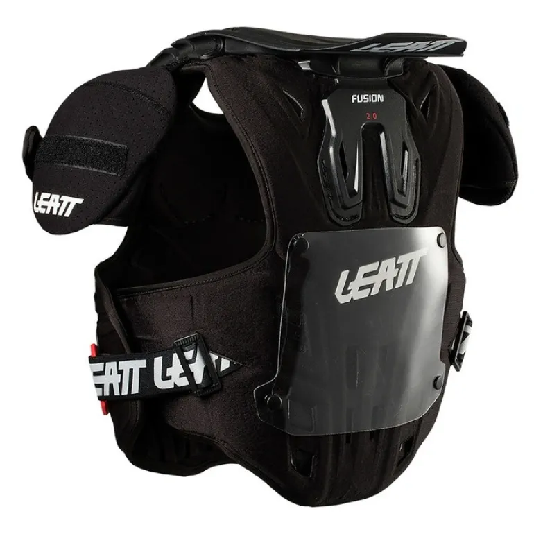 Buzer dziecięcy LEATT FUSION VEST 2.0 JUNIOR z osłoną szyi BLACK czarny
