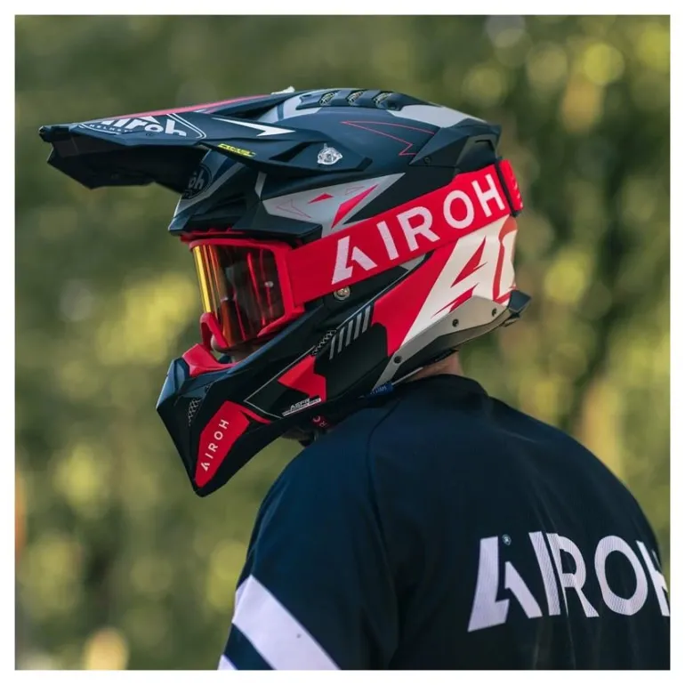 Gogle motocyklowe AIROH BLAST XR1 RED MATT czerwony
