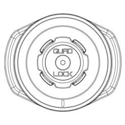 Głowica QUAD LOCK wodoodporna z ładowarką indukcyjną 12-24V (V2) czarny
