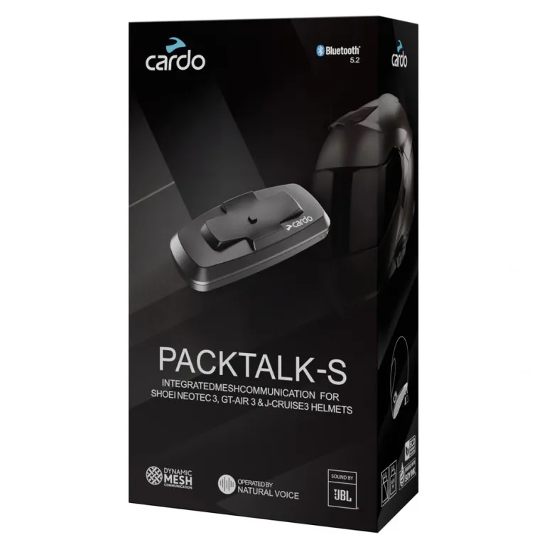 Interkom CARDO PACKTALK-S SHOEI GT-AIR 3/NEOTEC 3/J-CRUISE 3 SINGLE czarny