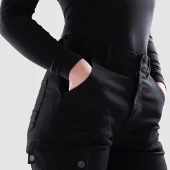 Jeansy motocyklowe damskie OZONE JANE LADY JOGGER FIT BLACK czarny