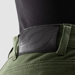 Jeansy motocyklowe damskie OZONE JANE LADY JOGGER FIT OLIVE zielony