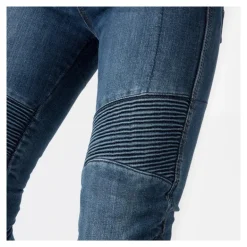 Jeansy motocyklowe damskie OZONE AGNESS II LADY WASHED BLUE niebieski