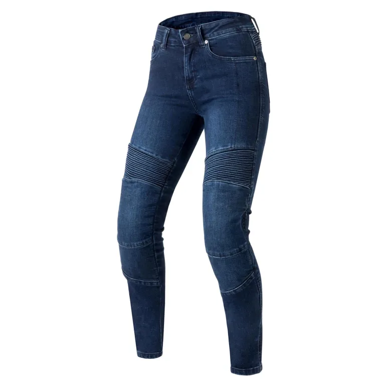 Jeansy motocyklowe damskie OZONE AGNESS II LADY BLUE granatowy niebieski