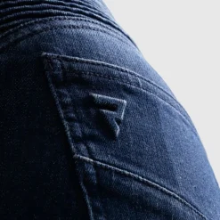 Jeansy motocyklowe damskie REBELHORN AGNESS 2 MONOLAYER WASHED BLUE niebieski