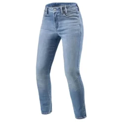 Jeansy motocyklowe damskie REVIT SHELBY 3 LADY LIGHT BLUE VINTAGE niebieski