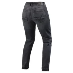 Jeansy motocyklowe damskie REVIT MOTO 2 LADY DARK BLACK STONE czarny