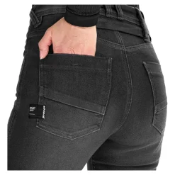 Jeansy motocyklowe damskie SHIMA RIDGE LADY BLACK czarny