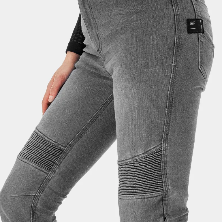 Jeansy motocyklowe damskie SHIMA ZENITH LADY GREY szary