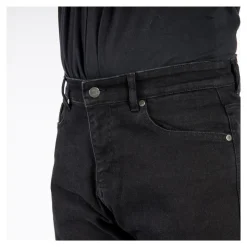 Jeansy motocyklowe OZONE STRIKER SLIM FIT BLACK czarny