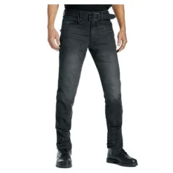 Jeansy motocyklowe PANDO MOTO ROBBY SLIM BLACK czarny