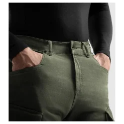 Jeansy motocyklowe REBELHORN FASTER OLIVE GREEN zielony