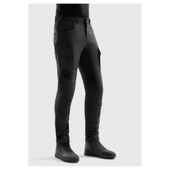 Jeansy motocyklowe REBELHORN FASTER BLACK czarny
