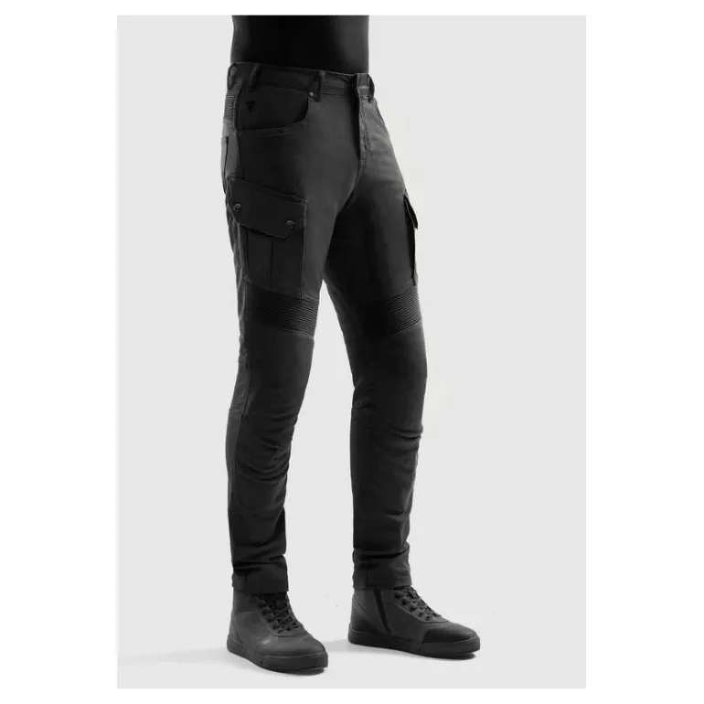 Jeansy motocyklowe REBELHORN FASTER BLACK czarny