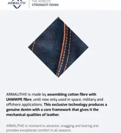 Jeansy motocyklowe SECA BADLANDS ARMALITH BLACK czarny