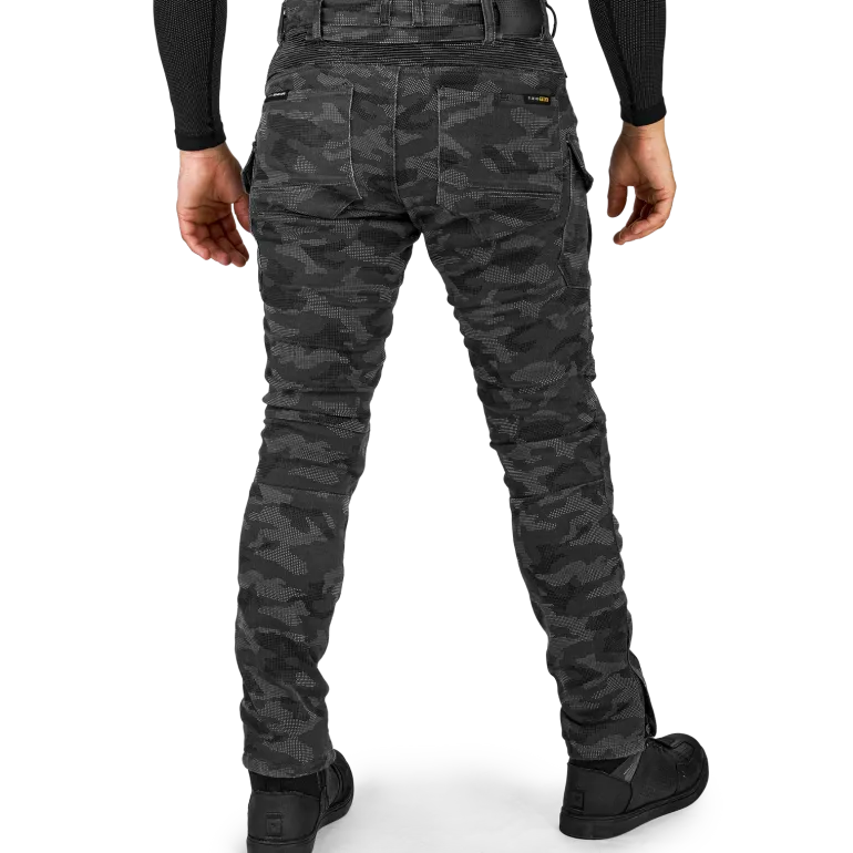 Jeansy motocyklowe SHIMA GIRO 3.0 CAMO szary czarny