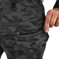 Jeansy motocyklowe SHIMA GIRO 3.0 CAMO szary czarny