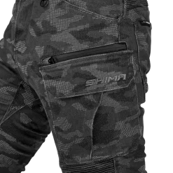 Jeansy motocyklowe SHIMA GIRO 3.0 CAMO szary czarny