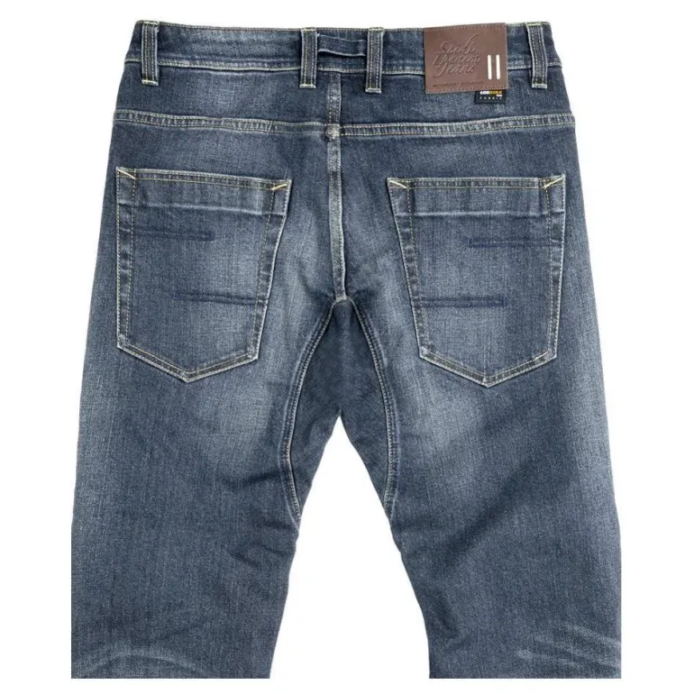 Jeansy motocyklowe SPIDI J-TRACKER SHORT DARK BLUE granatowy niebieski