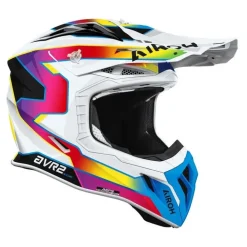 Kask cross AIROH AVIATOR ACE 2 SUNRISE SUNRISE GLOSS biały niebieski fioletowy żółty