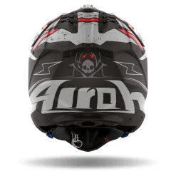 Kask cross AIROH AVIATOR 3 BURNOUT MATT czarny szary czerwony