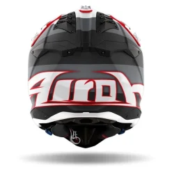 Kask cross AIROH AVIATOR 3 MONARCH GREY RED MATT szary czerwony biały
