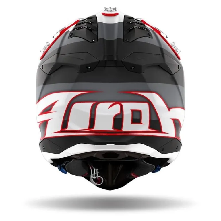 Kask cross AIROH AVIATOR 3 MONARCH GREY RED MATT szary czerwony biały