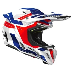 Kask cross AIROH TWIST 3 DYNASTY BLUE RED GLOSS biały czerwony niebieski
