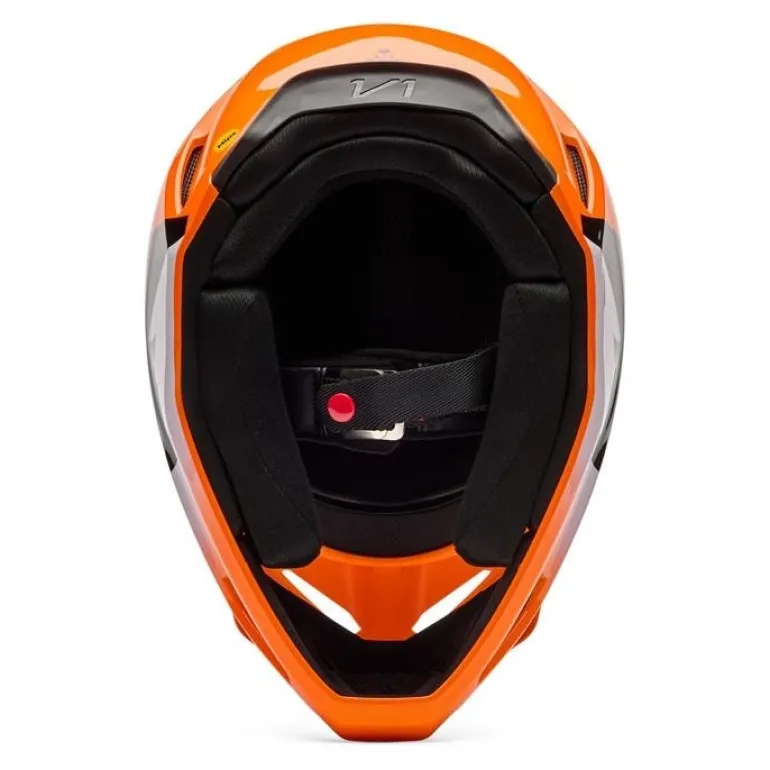 Kask cross dziecięcy FOX JUNIOR V1 SHIELD FLUO ORANGE pomarańczowy fluo czarny