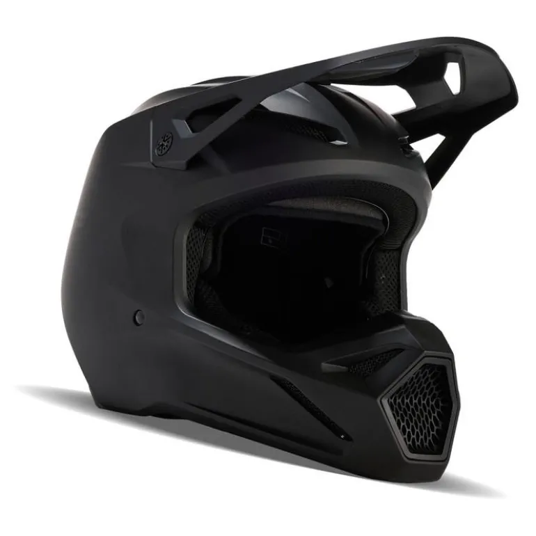 Kask cross dziecięcy FOX JUNIOR V1 SOLID BLACK MATT czarny mat