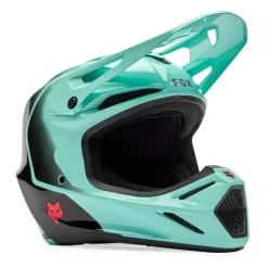 Kask cross FOX V3 DRIP TURQUOISE zielony czarny