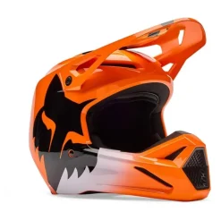 Kask cross FOX V1 SHIELD FLUO ORANGE pomarańczowy fluo czarny