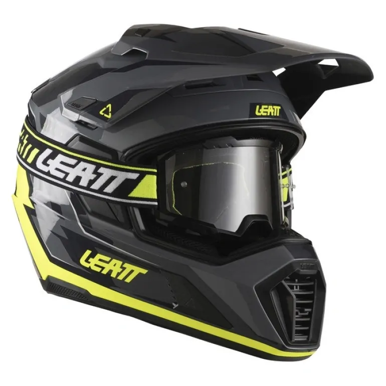 Kask cross z goglami LEATT ADV 7.5 HI-VIZ YELLOW żółty fluo