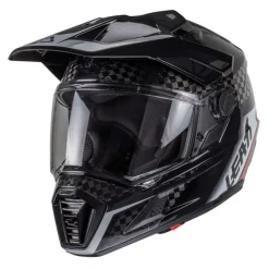 Kask cross z goglami LEATT KIT ADV 9.5 V25 CARBON czarny biały