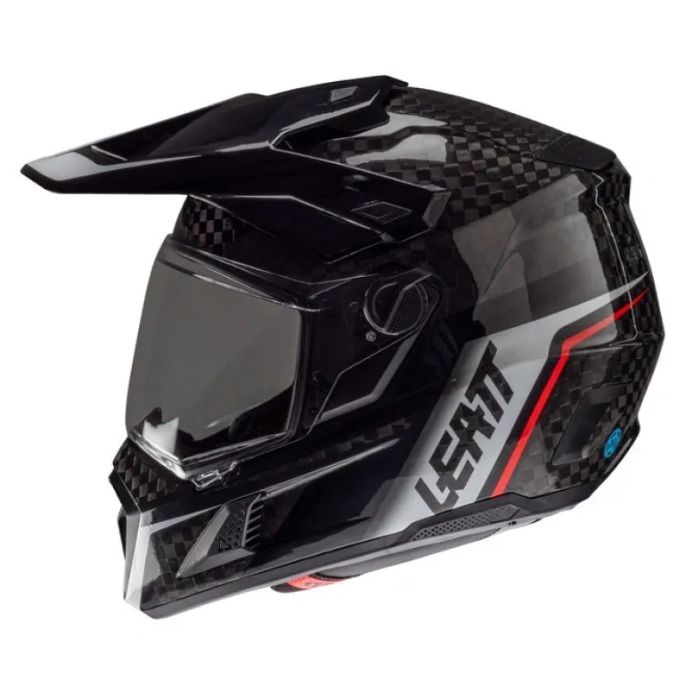 Kask cross z goglami LEATT KIT ADV 9.5 V25 CARBON czarny biały