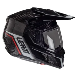Kask cross z goglami LEATT KIT ADV 9.5 V25 CARBON czarny biały