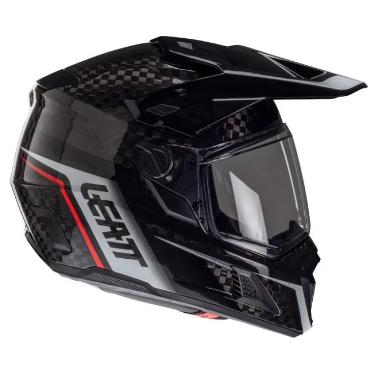 Kask cross z goglami LEATT KIT ADV 9.5 V25 CARBON czarny biały
