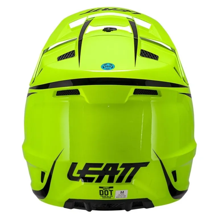 Kask cross z goglami LEATT KIT MOTO 3.5 NEON YELLOW żółty fluo