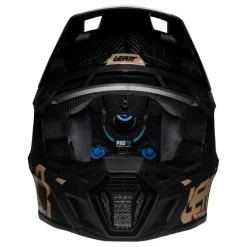 Kask cross z goglami LEATT KIT MOTO 9.5 V25 CARBON czarny złoty