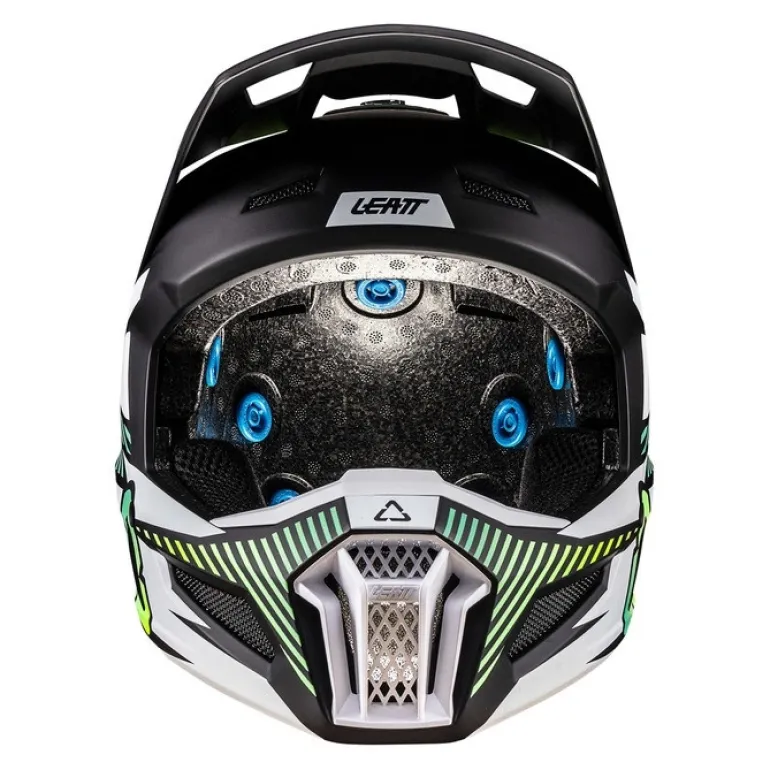 Kask cross z goglami LEATT KIT MOTO 3.5 STORM TEAL biały czarny żółty fluo