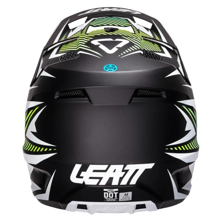 Kask cross z goglami LEATT KIT MOTO 3.5 STORM TEAL biały czarny żółty fluo