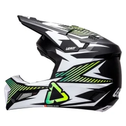 Kask cross z goglami LEATT KIT MOTO 3.5 STORM TEAL biały czarny żółty fluo