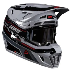 Kask cross z goglami LEATT KIT MOTO 8.5 GREY szary